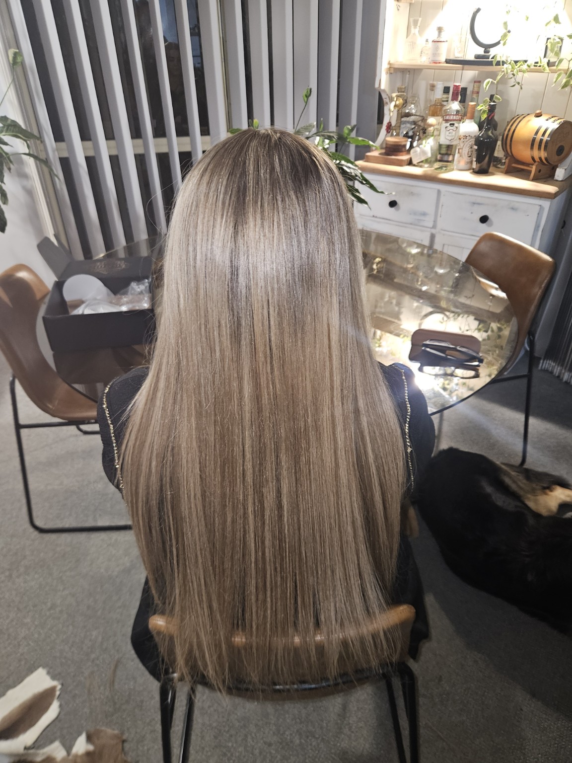Weft hair extension installation