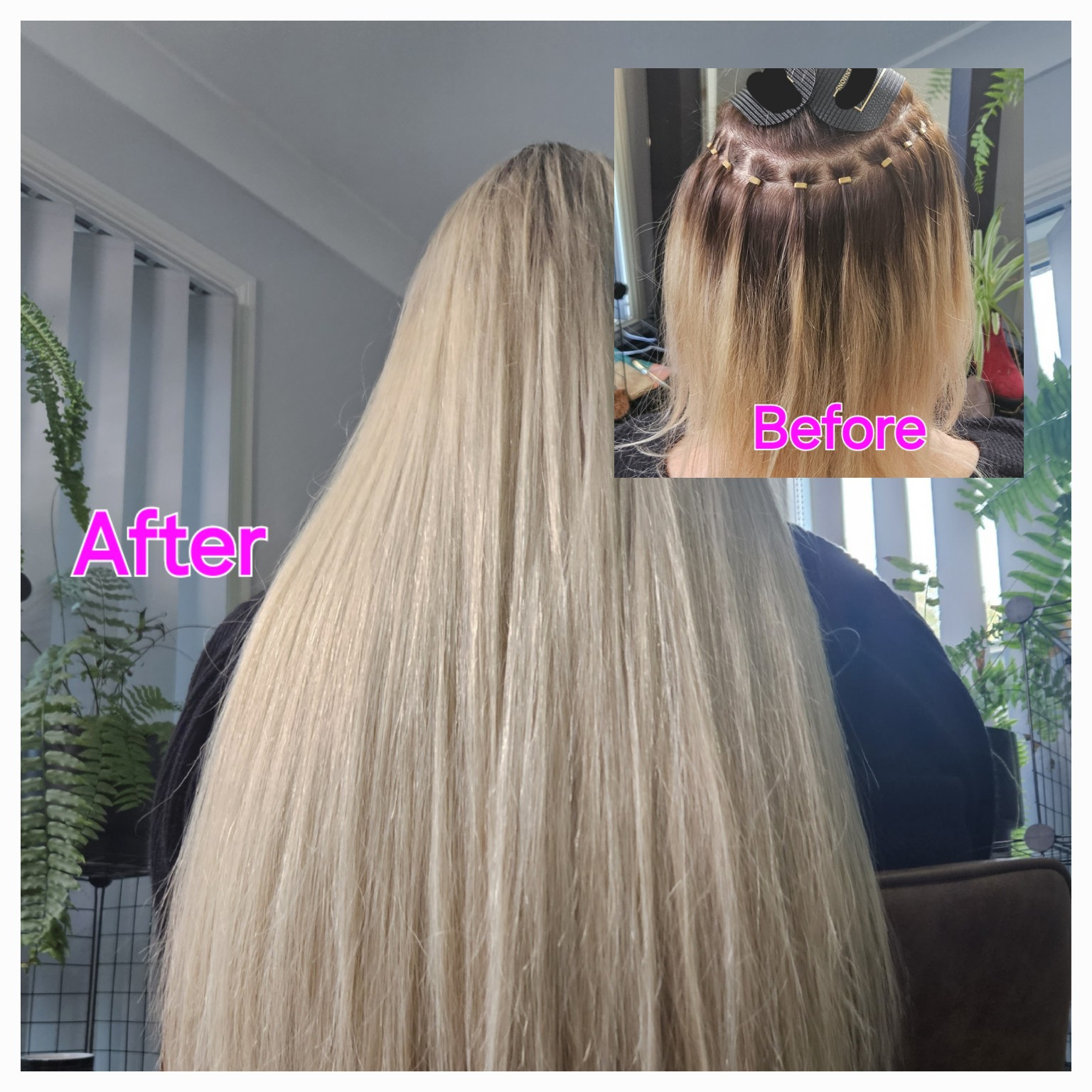 Weft hair extension installation