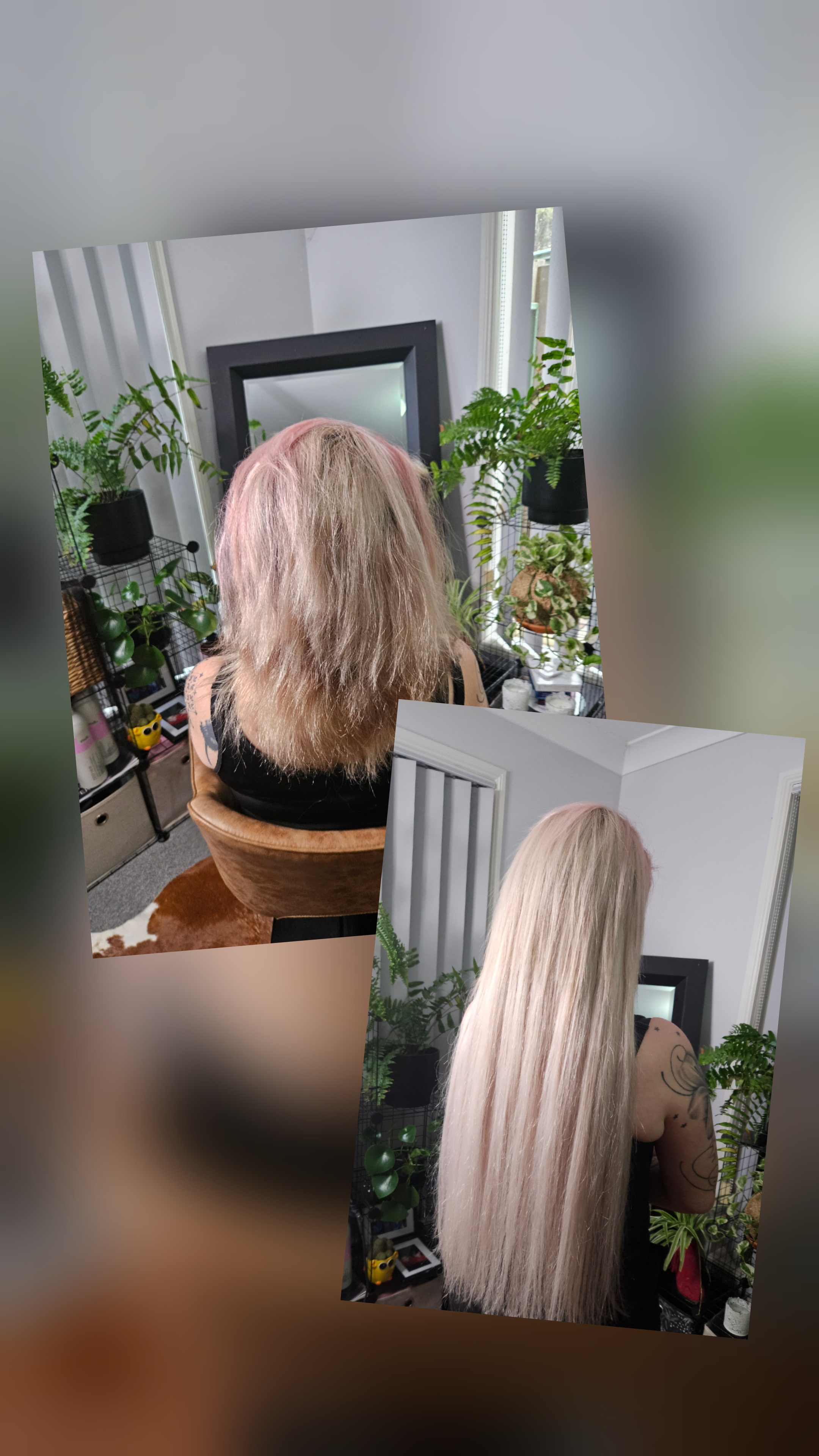 Hair extensions transformation result